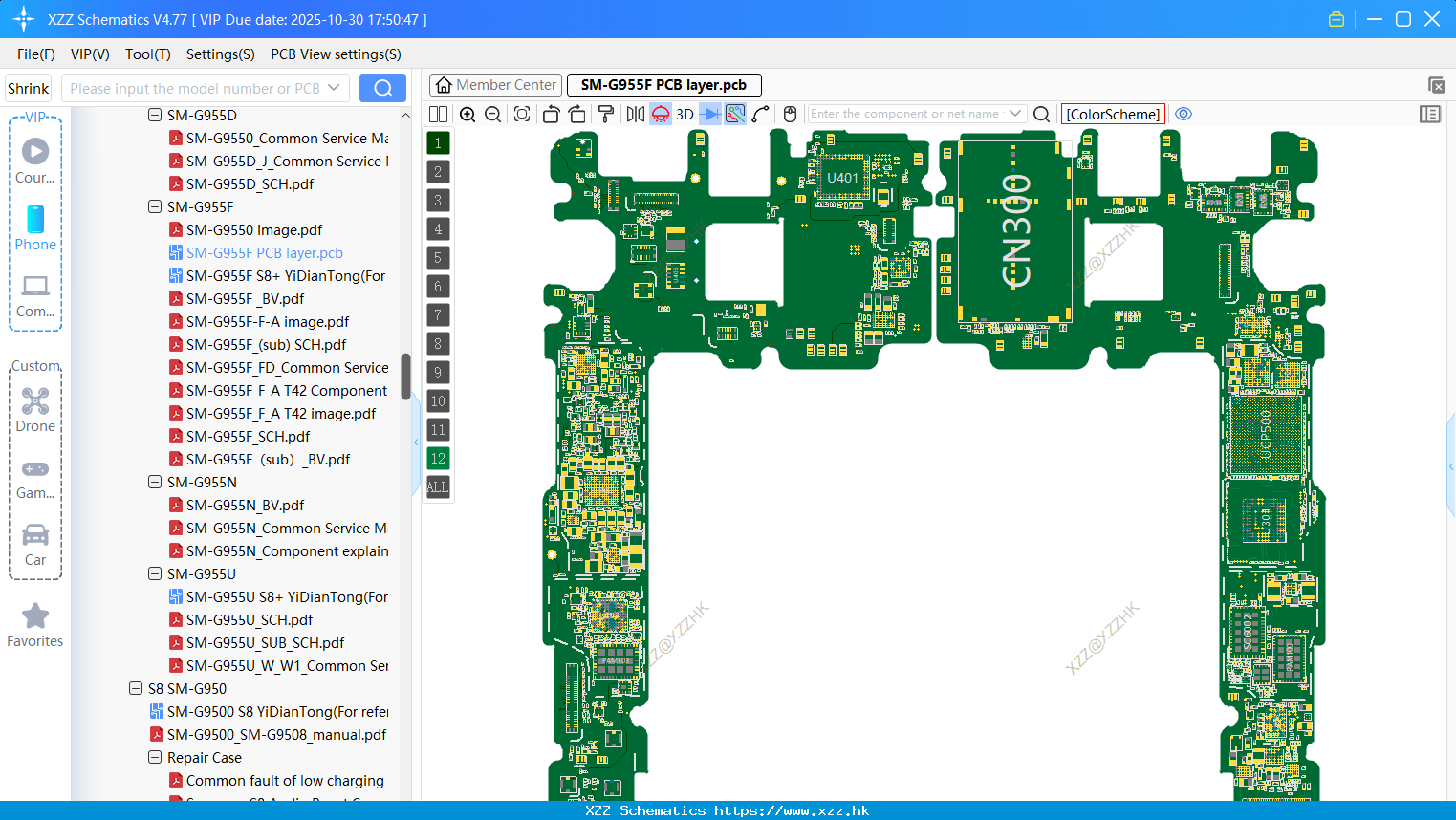 Samsung SM-G955F PCB Layer